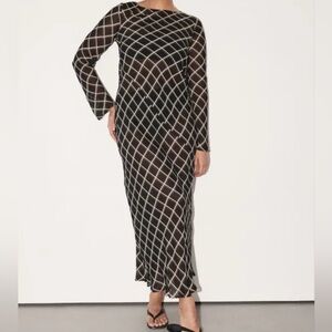 dissh black and white dress MILANO BLACK COTTON MIDI DRESS